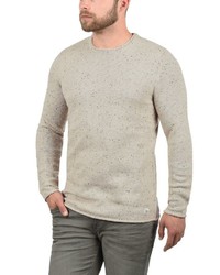 hellbeige Pullover mit einem Rundhalsausschnitt von BLEND