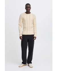hellbeige Pullover mit einem Rundhalsausschnitt von BLEND
