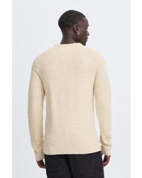 hellbeige Pullover mit einem Rundhalsausschnitt von BLEND