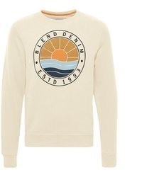 hellbeige Pullover mit einem Rundhalsausschnitt von BLEND