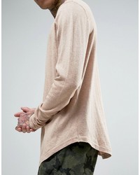 hellbeige Pullover mit einem Rundhalsausschnitt von Asos