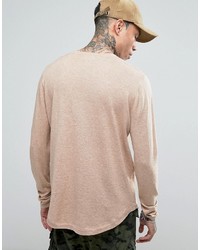 hellbeige Pullover mit einem Rundhalsausschnitt von Asos