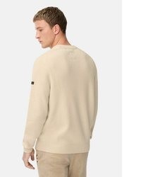 hellbeige Pullover mit einem Rundhalsausschnitt von camel active