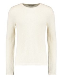 hellbeige Pullover mit einem Rundhalsausschnitt von Celio