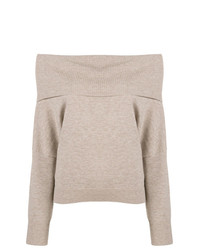 hellbeige Pullover mit einem Rundhalsausschnitt von Chalayan