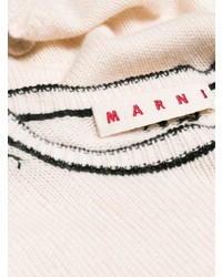 hellbeige Pullover mit einem Rundhalsausschnitt von Marni