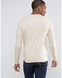 hellbeige Pullover mit einem Rundhalsausschnitt von Asos