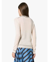 hellbeige Pullover mit einem Rundhalsausschnitt von Marni