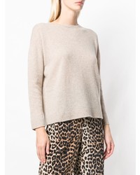 hellbeige Pullover mit einem Rundhalsausschnitt von Max Mara