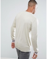 hellbeige Pullover mit einem Rundhalsausschnitt von French Connection