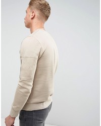 hellbeige Pullover mit einem Rundhalsausschnitt von Brave Soul