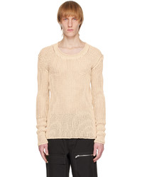 hellbeige Pullover mit einem Rundhalsausschnitt von Dion Lee