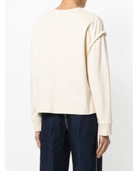 hellbeige Pullover mit einem Rundhalsausschnitt von Cédric Charlier