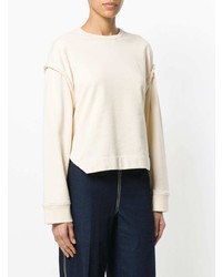 hellbeige Pullover mit einem Rundhalsausschnitt von Cédric Charlier