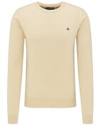 hellbeige Pullover mit einem Rundhalsausschnitt von Dreimaster