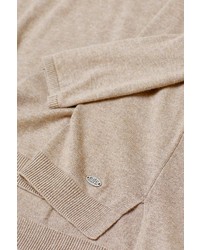 hellbeige Pullover mit einem Rundhalsausschnitt von edc by Esprit