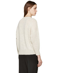 hellbeige Pullover mit einem Rundhalsausschnitt von Etoile Isabel Marant