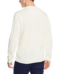 hellbeige Pullover mit einem Rundhalsausschnitt von Gant