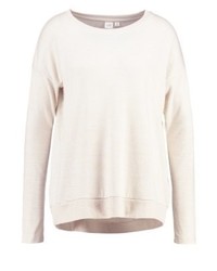 hellbeige Pullover mit einem Rundhalsausschnitt von Gap