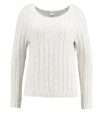 hellbeige Pullover mit einem Rundhalsausschnitt von Gap