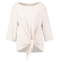 hellbeige Pullover mit einem Rundhalsausschnitt von Gap