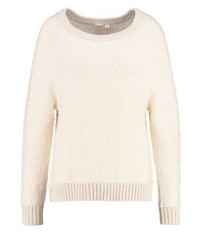 hellbeige Pullover mit einem Rundhalsausschnitt von Gap