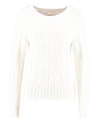 hellbeige Pullover mit einem Rundhalsausschnitt von Gap