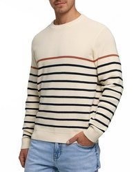 hellbeige Pullover mit einem Rundhalsausschnitt von INDICODE