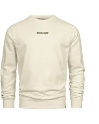 hellbeige Pullover mit einem Rundhalsausschnitt von INDICODE