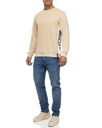 hellbeige Pullover mit einem Rundhalsausschnitt von INDICODE