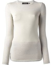 hellbeige Pullover mit einem Rundhalsausschnitt von Isabel Marant