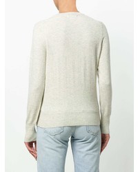 hellbeige Pullover mit einem Rundhalsausschnitt von Isabel Marant Etoile