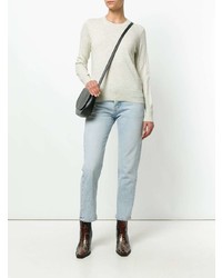 hellbeige Pullover mit einem Rundhalsausschnitt von Isabel Marant Etoile