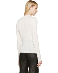 hellbeige Pullover mit einem Rundhalsausschnitt von Loewe