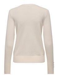 hellbeige Pullover mit einem Rundhalsausschnitt von Jdy
