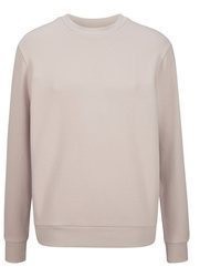 hellbeige Pullover mit einem Rundhalsausschnitt von John Devin
