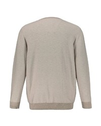 hellbeige Pullover mit einem Rundhalsausschnitt von JP1880