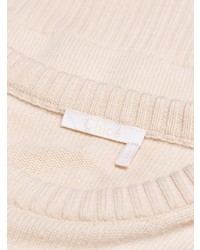 hellbeige Pullover mit einem Rundhalsausschnitt von Chloé