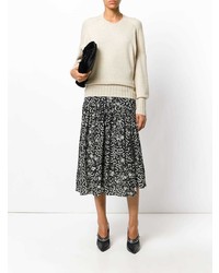 hellbeige Pullover mit einem Rundhalsausschnitt von Isabel Marant