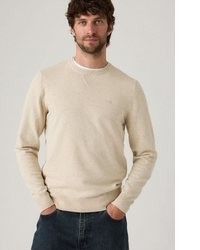 hellbeige Pullover mit einem Rundhalsausschnitt von Levi's