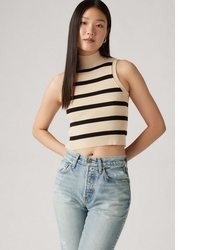 hellbeige Pullover mit einem Rundhalsausschnitt von Levi's