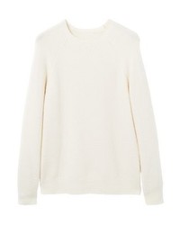 hellbeige Pullover mit einem Rundhalsausschnitt von Mango