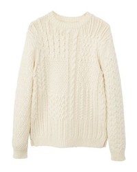 hellbeige Pullover mit einem Rundhalsausschnitt von Mango