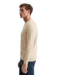 hellbeige Pullover mit einem Rundhalsausschnitt von Marc O'Polo