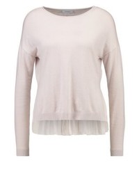 hellbeige Pullover mit einem Rundhalsausschnitt von Max Mara