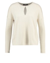 hellbeige Pullover mit einem Rundhalsausschnitt von Max Mara