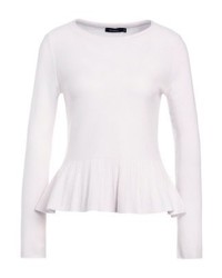 hellbeige Pullover mit einem Rundhalsausschnitt von Max Mara