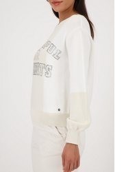 hellbeige Pullover mit einem Rundhalsausschnitt von MONARI