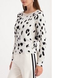 hellbeige Pullover mit einem Rundhalsausschnitt von MONARI