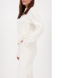 hellbeige Pullover mit einem Rundhalsausschnitt von MONARI